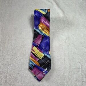 J.Garcia Birdland Collector Edition 100% Silk Tie Abstract Art Multicolor Preppy